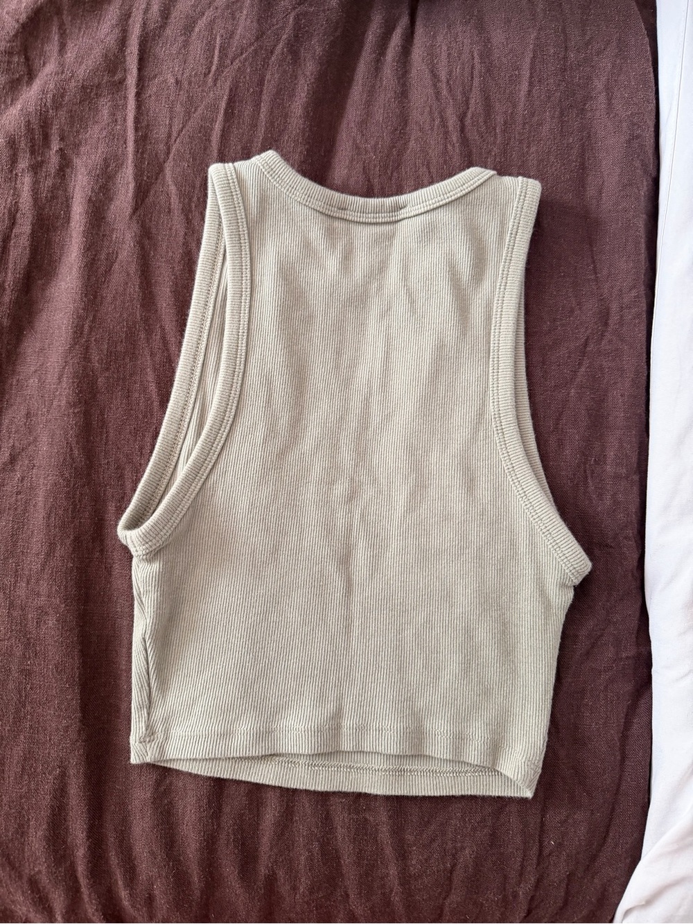 Zara sage green Ribbed Racerback Tank Top - Picture 2 of 3
